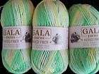 Gala Mixed Fiber baby yarn, citrus tones, lot of 3