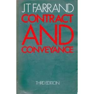  Contract and Conveyance (9780851207711) J.T. Farrand 