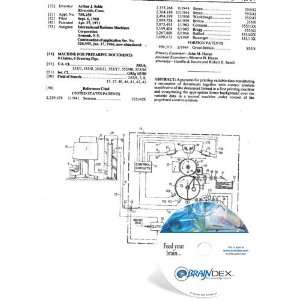    NEW Patent CD for MACHINE FOR PREPARING DOCUMENTS 