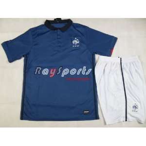   blue france 2011 home shirt shorts european 2012 soccer jersey uniform