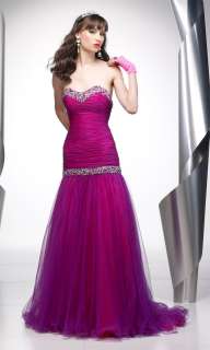 Alyce 6600 Purple Fuchsia 2 toned Prom Gown Dress 4  