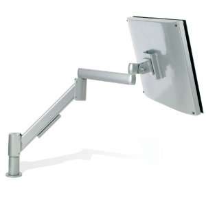  Gas Assist Flat Panel Monitor Arm Silver with Grommet 