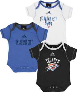 Oklahoma City Thunder Infant 3 Pack Creeper Set  