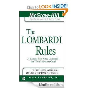 The Lombardi Rules  26 Lessons from Vicni Lombardi  The Worlds 