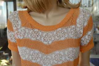 Cotton Hand Crochet SS Top Vintage and New 7 Colors  