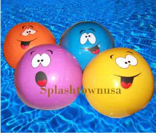 SILLY FACE POOL PARTY BEACH BALLS Tiny Bell Inside  