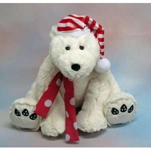  Wishpets 14 Polar Bear with Christmas Scarf and Hat Toys 