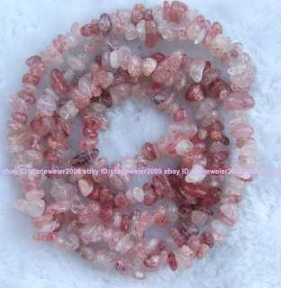 natural strawberry quartz 6 10mm chips baroque Beads34  