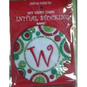  Ganz Christmas EX14218 My Very Own Initial Stocking Letter W 