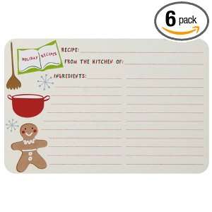   Kitchen Recipe Cards   40 Cards (Pack of 6)
