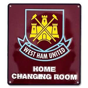  West Ham United Changing Room Sign   (22cm x 25cm) Sports 
