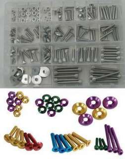 Motorcycle M5 and M6   150 Piece Silver Anodised Bolt kit   USS150CH 