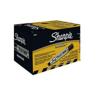 Sharpie Magnum Permanent Marker 5/8 Chisel Tip Red 1 Box  
