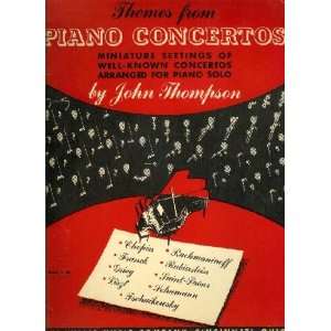   Best Known Piano Concertos (john thompson series, piano solos) john