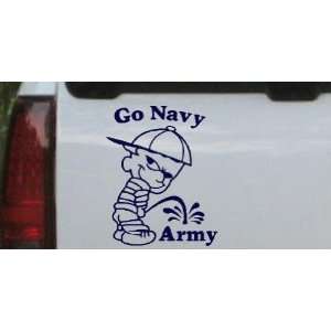  Go Navy Car Window Wall Laptop Decal Sticker    Navy 8in X 
