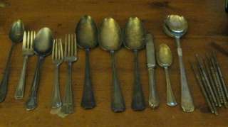 Lot of flatware spaghetti server, forks, spoons, crafts  