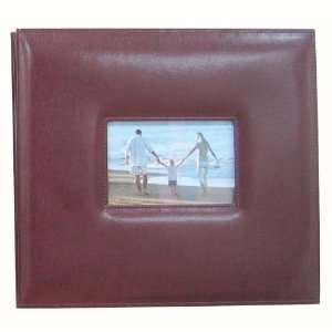  Kleer Vu Leather 12x12 Scrapbook, Burgundy, Prisma 