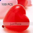 100x Wedding Birthday Valentine Party Décor Favors RED Latex Heart 