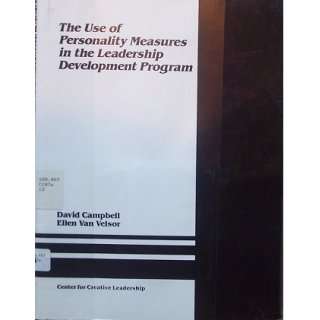 com Use of Personality Measures in the Leadership Development Program 
