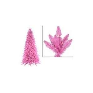  14 Pre Lit Slim Pink Ashley Spruce Christmas Tree   Clear 