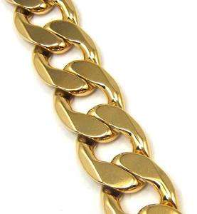 37G TOP 18K YELLOW GOLD GP CHAIN SOLID BRACELET GEP  