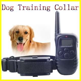 New 100LV Dog Training Collar Shock Vibra Remote Control Anti Bark 
