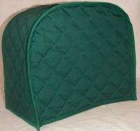 QUILTED Hunter Green Reversible Toaster Cover 2 slice  