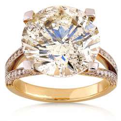 18k Gold 10ct TDW Certified Diamond Solitaire Ring (I, SI2) (Size 6.5)