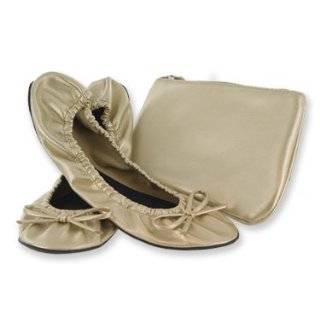   Foldable Ballet Flats Shoes w/ Carrying Case BLACK MEDIUM Shoes