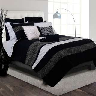 Onyx Queen size 11 piece Bed in a Bag with Sheet Set  