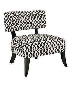 JAR Designs Lucy Black/ White Accent Chair  