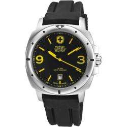 Wenger Mens Expedition Black Dial Yellow Accent Watch  