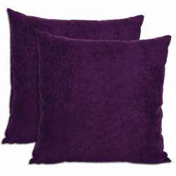 Purple Microsuede Throw Pillows (Set of 2)  