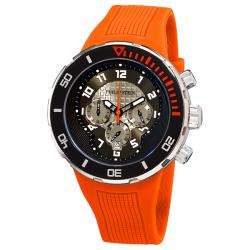 Philip Stein Active Extreme Mens Orange Strap Chronograph Watch 