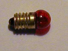 1447R (3) Red Light Bulbs 18 V Scew In, Lionel Parts  