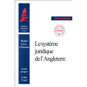   juridique de lAngleterre (9782913397057) Henri Levy Ullman Books