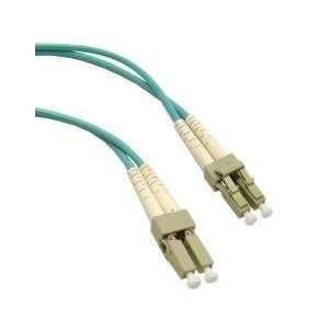 LC / LC, Multimode, Duplex Fiber Optic Cable, 10 Gigabit Aqua, 50/125 