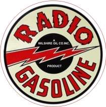 Vintage Radio Gasoline Wilshire oil Company Decal  