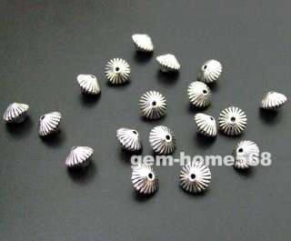 90 Tibetan silver Bicone Beads Spacers 8mm B655  