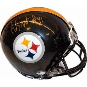 Aaron Smith autographed Football Mini Helmet (Pittsburgh Steelers 
