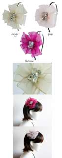   Soft Color Chiffon Pinwheel Flower Headband Hair Accessories 3COLORS