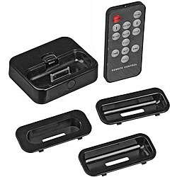 Black Remote Control Audio and Video Dock for iPhone/ iPod   