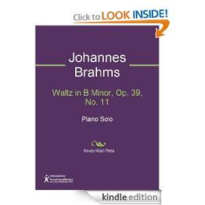 Waltz in B Minor, Op. 39, No. 11 Sheet Music Johannes Brahms  