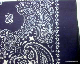 22 x 22 Paisley Bandanas Made In The USA You Choose Color Pink Blue 