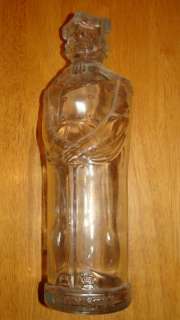 Decorative Glass Bottle George Washington Design 9 1/2  
