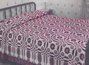 Vintage Crochet Pattern Puritan Maiden Motif Bedspread  