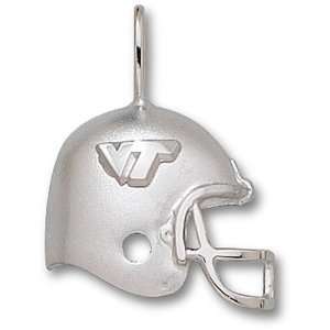   Virginia Tech University Vt Helmet Pendant (Silver)