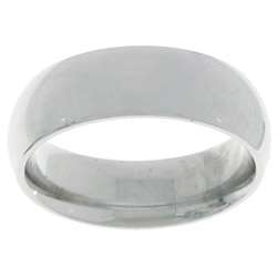 10k White Gold Womens Comfort Fit 6 mm Wedding Band  