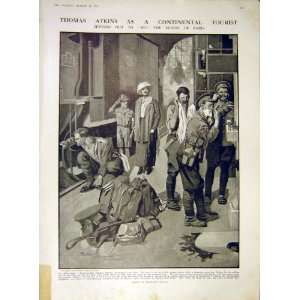  Continental Tourist War Ww1 Paris Soldier Print 1915
