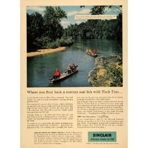 1957 Ad Current River Clark National Forest Huck Finn   Original Print 